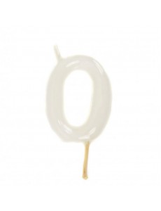 Vela Número 0 Branco